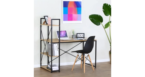 Psací stůl s regálem SANDERSON, dub