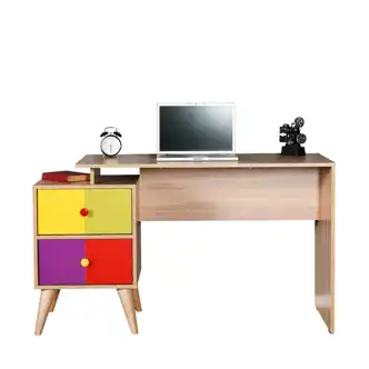 Psací stůl se zásuvkama FRUIT, dub sonoma/vícebarevný DOPRODEJ