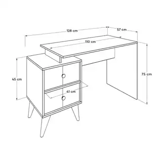 Psací stůl se zásuvkama FRUIT, dub sonoma/vícebarevný DOPRODEJ