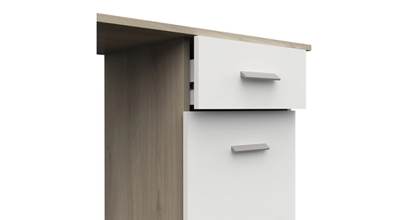 Psací stůl TABUNA, dub kronberg/bílá