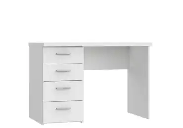 Psací stůl TEINN se čtyřmi šuplíky, bílá