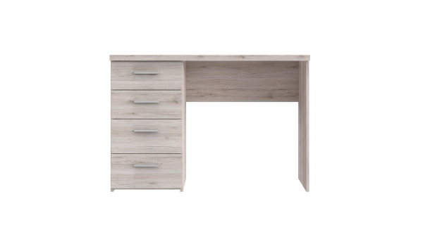 Psací stůl TEINN se čtyřmi šuplíky, dub pískový, 5 let záruka