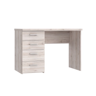Psací stůl TEINN se čtyřmi šuplíky, dub pískový, 5 let záruka
