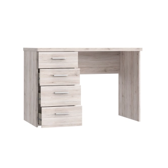 Psací stůl TEINN se čtyřmi šuplíky, dub pískový, 5 let záruka