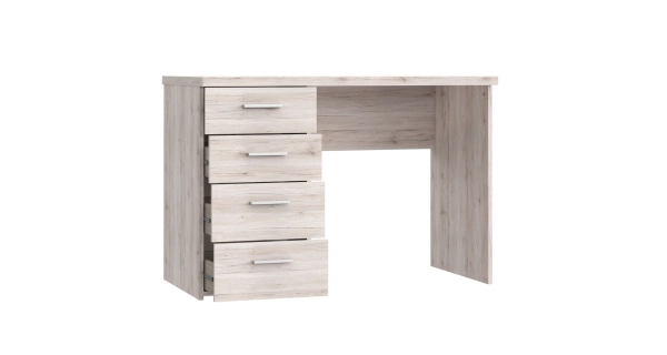 Psací stůl TEINN se čtyřmi šuplíky, dub pískový, 5 let záruka