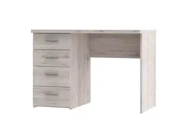 Psací stůl TEINN se čtyřmi šuplíky, dub pískový