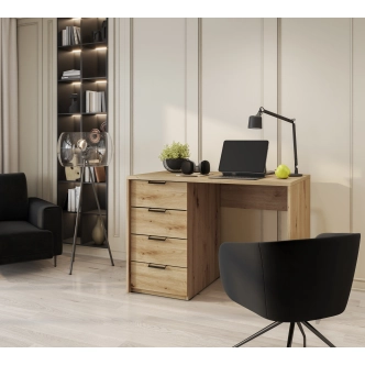 Psací stůl TEVER 120 cm, dub artisan