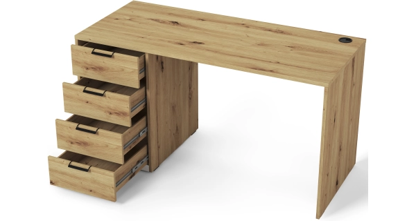 Psací stůl TEVER 120 cm, dub artisan