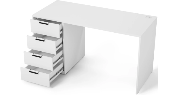 Psací stůl TEVER 140 cm, bílá