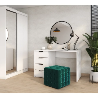 Psací stůl TEVER 140 cm, bílá