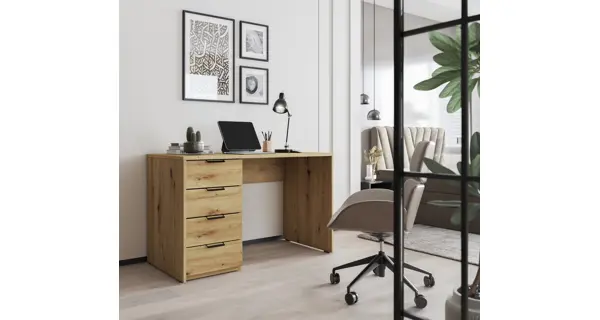 Psací stůl TEVER 140 cm, dub artisan
