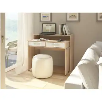 Psací stůl TRIODIA, dub sonoma/bílý lesk