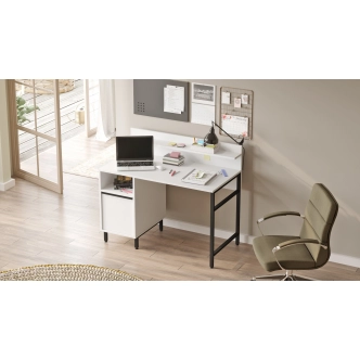 Psací stůl VELVON, bílá