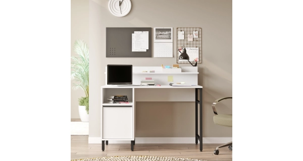 Psací stůl VELVON, bílá