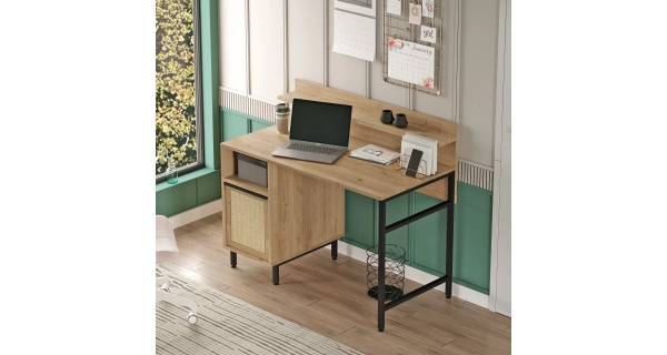 Psací stůl VELVON, vlašský ořech/dub