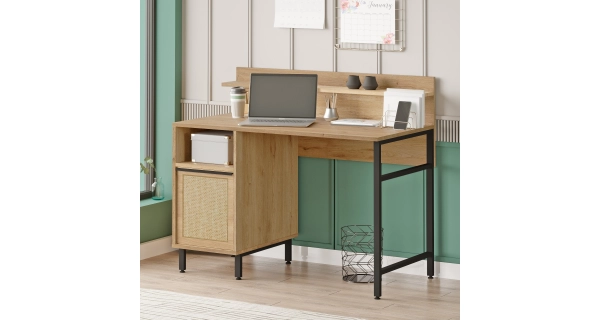 Psací stůl VELVON, vlašský ořech/dub