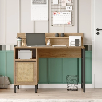 Psací stůl VELVON, vlašský ořech/dub