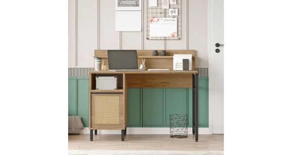 Psací stůl VELVON, vlašský ořech/dub