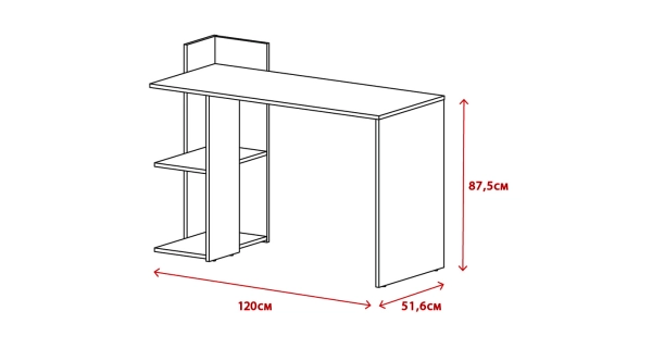 Psací stůl VILMA 1, dub artisan/bílý mat