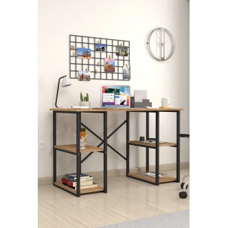 Psací stůl YUSE, černá/borovice