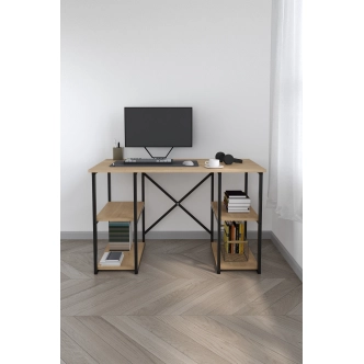 Psací stůl YUSE, černá/dub safírový