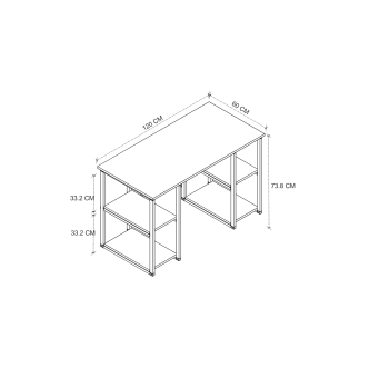 Psací stůl YUSE, černá/mars