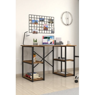 Psací stůl YUSE, černá/ořech