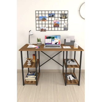 Psací stůl YUSE, černá/ořech