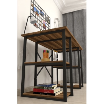 Psací stůl YUSE, černá/ořech