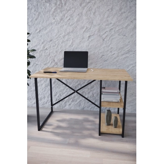 Psací stůl ZANPON, černá/dub safírový