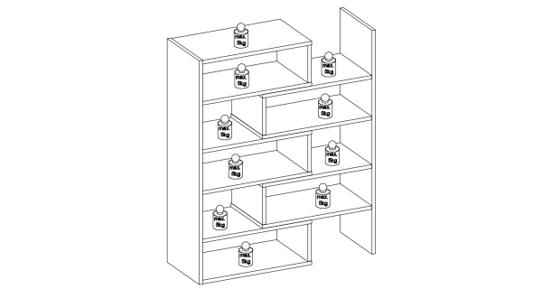 RANGER rozkládací regál, dub sonoma