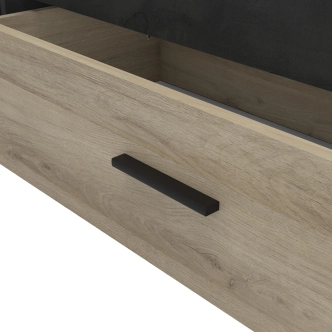 RAWAL postel 140 x 190 cm, dub kronberg/asfalt