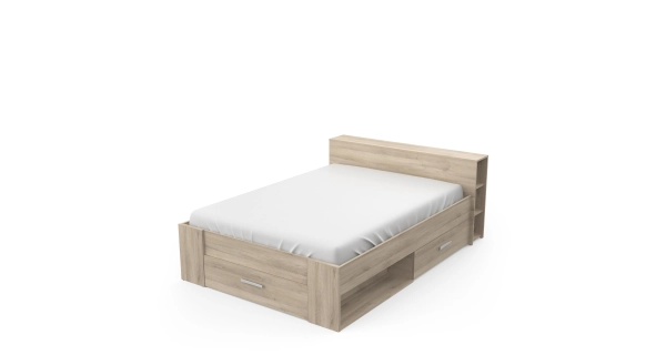 RAWAL postel 140 x 190 cm, dub kronberg