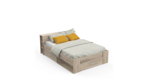 RAWAL postel 140 x 190 cm, dub kronberg