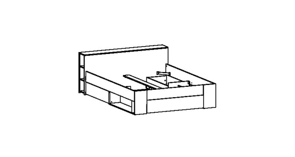 RAWAL postel 160x200 cm, dub kronberg