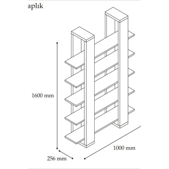 Regál ADELAIDE, vlašský ořech