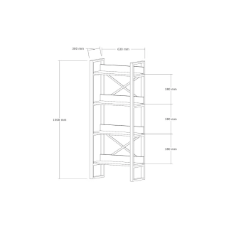 Regál ADELE, vlašský ořech