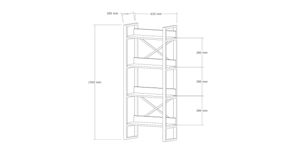 Regál ADELE, vlašský ořech