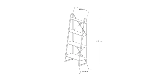 Regál ADEN, vlašský ořech