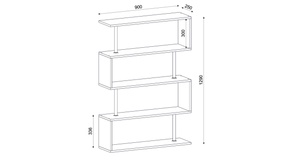 Regál ADRIEN, bílý