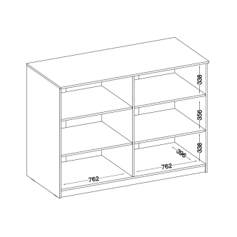 Regál AGEPSTA 158, dub artisan