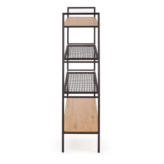 Regál AGILO, černá/dub zlatý