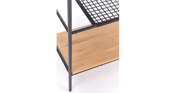 Regál AGILO, černá/dub zlatý