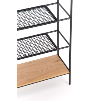 Regál AGILO, černá/dub zlatý