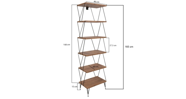 Regál ALAZIA, borovice