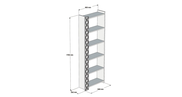 Regál ANIA, vlašský ořech/bílá
