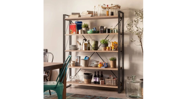 Regál ANSWER s policemi, atlantská borovice/černá