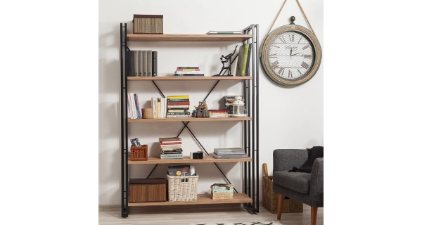 Regál ANSWER s policemi, atlantská borovice/černá