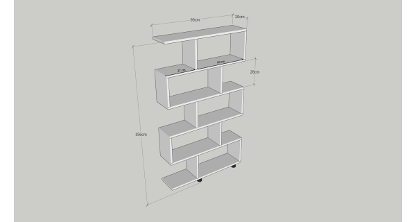 Regál ARIA, borovice
