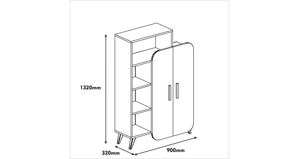 Regál ASTRID, bílá